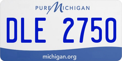 MI license plate DLE2750