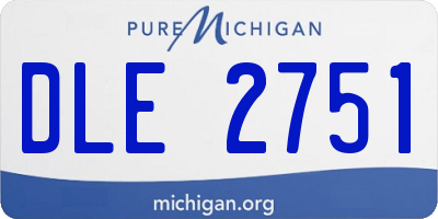 MI license plate DLE2751