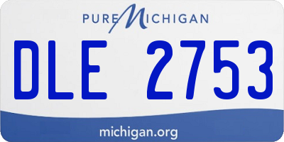MI license plate DLE2753