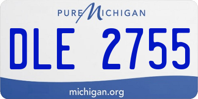 MI license plate DLE2755
