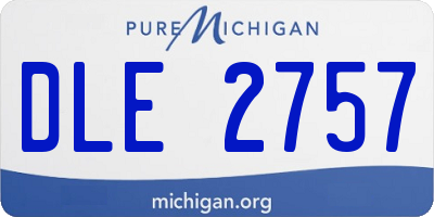 MI license plate DLE2757