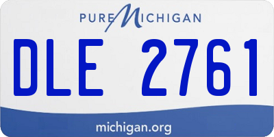 MI license plate DLE2761