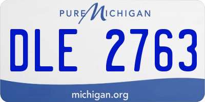 MI license plate DLE2763