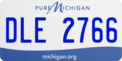MI license plate DLE2766