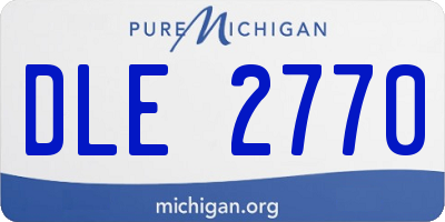 MI license plate DLE2770