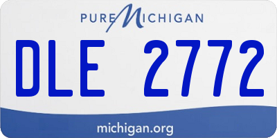 MI license plate DLE2772