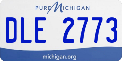 MI license plate DLE2773