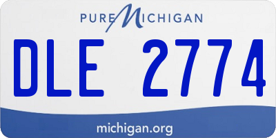 MI license plate DLE2774