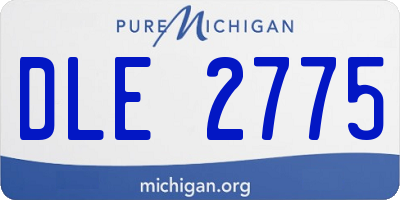 MI license plate DLE2775