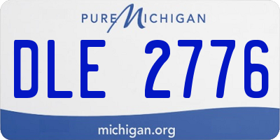 MI license plate DLE2776