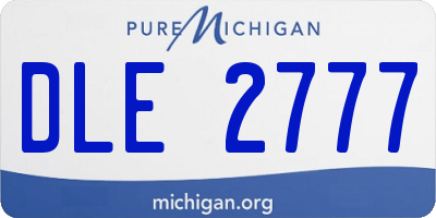 MI license plate DLE2777