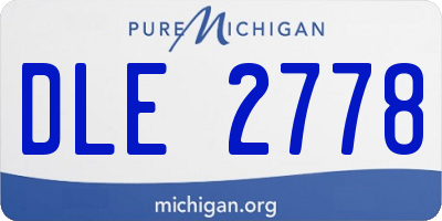 MI license plate DLE2778