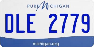 MI license plate DLE2779