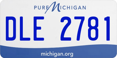 MI license plate DLE2781