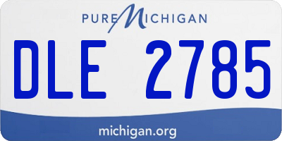 MI license plate DLE2785