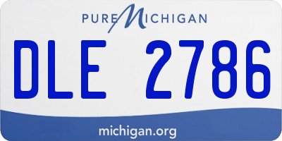 MI license plate DLE2786