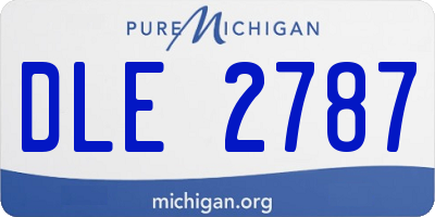 MI license plate DLE2787