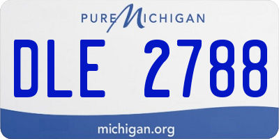 MI license plate DLE2788