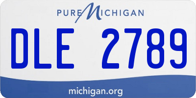 MI license plate DLE2789