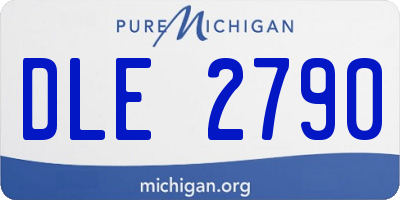 MI license plate DLE2790