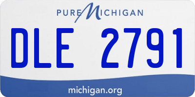 MI license plate DLE2791