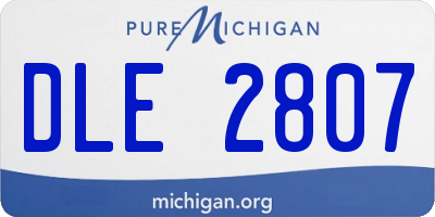 MI license plate DLE2807