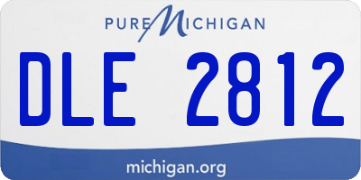 MI license plate DLE2812
