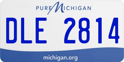 MI license plate DLE2814