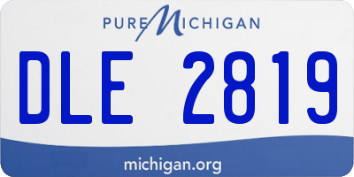 MI license plate DLE2819