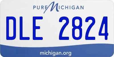 MI license plate DLE2824