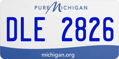 MI license plate DLE2826