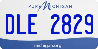MI license plate DLE2829