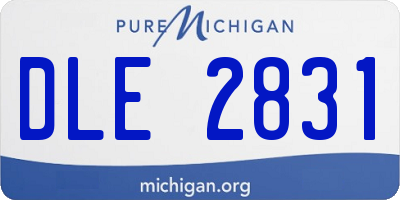 MI license plate DLE2831