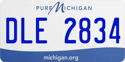 MI license plate DLE2834