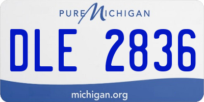 MI license plate DLE2836