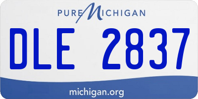 MI license plate DLE2837