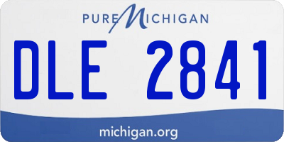 MI license plate DLE2841
