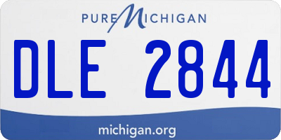 MI license plate DLE2844
