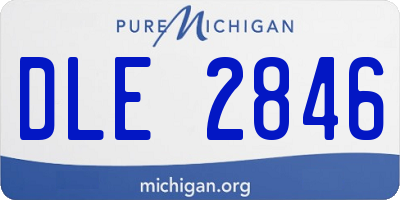 MI license plate DLE2846