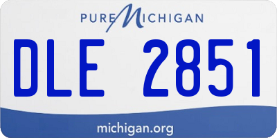 MI license plate DLE2851