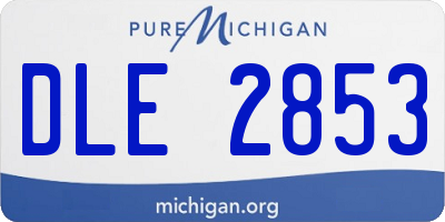 MI license plate DLE2853