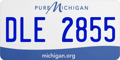 MI license plate DLE2855