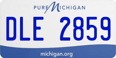 MI license plate DLE2859