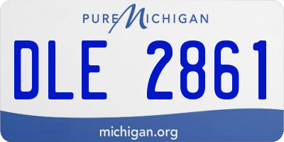 MI license plate DLE2861