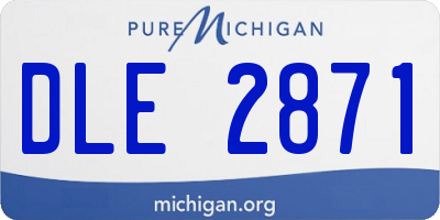MI license plate DLE2871