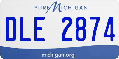 MI license plate DLE2874