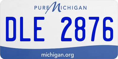 MI license plate DLE2876