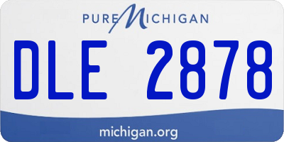 MI license plate DLE2878