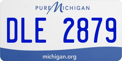 MI license plate DLE2879