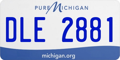 MI license plate DLE2881